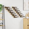 vidaXL Wall-mounted Wine Rack for 7 Bottles 2 pcs Gold Metal