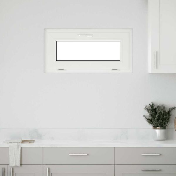 vidaXL Basement Window RISOR 80x40 cm Tilt 2 Glazing White