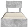 vidaXL Storage Bed Concrete Grey 90 x 200 cm Engineered Wood