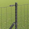 vidaXL Fence with Post Grey 1.6 x 10 m Steel and PVC