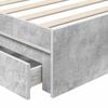 vidaXL Storage Bed Concrete Grey 90 x 200 cm Engineered Wood