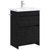 vidaXL Bathroom Furniture Set Black Oak 61 x 40 x 84.5 cm