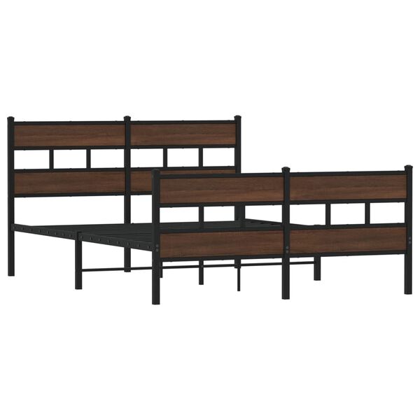 vidaXL Bed Frame without Mattress with Headboard and Footboard 140x190 cm