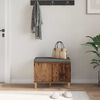 vidaXL Hall Bench with Cushion with Storage Old Wood 60 x 38 x 46 cm