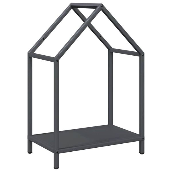vidaXL Firewood Rack Anthracite 40x25x60 cm Cold-rolled steel