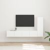 vidaXL TV Cabinet Set Wall-mounted 2 pcs White Engineered Wood