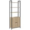 vidaXL Book Cabinet 6-Tier 60 x 24 x 161 cm Engineered Wood Sonoma Oak