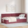 vidaXL Corner Bed Frame with Headboard Wine Red 90 cm x 200 cm Velvet