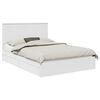 vidaXL Storage Bed with Drawer White 140 x 190 cm Engineered Wood