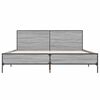 vidaXL Bed Frame without Mattress Grey Sonoma 120x200 cm