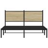 vidaXL Metal Bed Frame without Mattress Sonoma Oak 140x200 cm