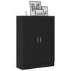vidaXL Book Cabinet Black Oak 82.5 x 30.5 x 115 cm Engineered Wood