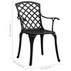 vidaXL 5 Piece Bistro Set Cast Aluminium Black