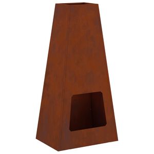 vidaXL Fire Pit Brown 50 x 35 x 100 cm Weathering Steel