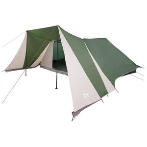 vidaXL Tipi Tent 12-Person Green Taffeta