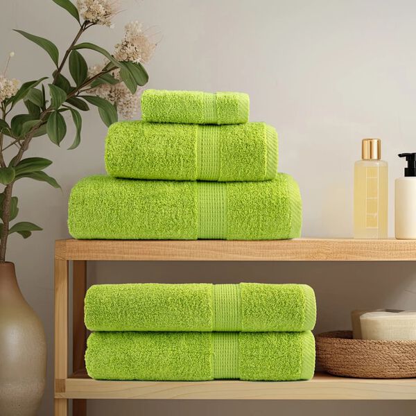 vidaXL Premium Guest Towels SOLUND 4 pcs Apple Green 30x50 cm 600 gsm
