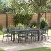 vidaXL Garden Dining Set 9 pcs Anthracite Steel