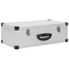 vidaXL CD Case for 80 CDs Aluminium ABS Silver