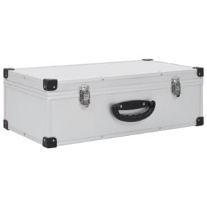 vidaXL CD Case for 80 CDs Aluminium ABS Silver