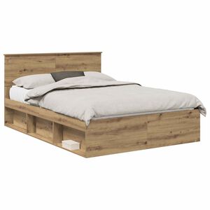 vidaXL Bed Frame Artisian Oak 150 x 200 cm Engineered wood