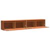 vidaXL Wall Cabinet with Shelf Wall-mounted Wax Brown Solid Pine Wood