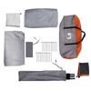 vidaXL Camping Tent Tunnel 4-Person Grey and Orange Waterproof