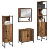 vidaXL Bathroom Furniture Set with Shelf 4 pcs Brown Engineered wood