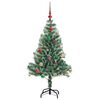 vidaXL Artificial Christmas Tree Snow Flocked with LED Light 150 cm