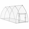 vidaXL Rabbit Hutch Silver 105x300x120 cm Galvanised Steel