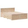 vidaXL Bookcase Bed without Mattress 150x200 cm King Solid Wood Pine