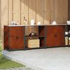 vidaXL Kitchen Storage Set with Shelf 3 pcs Rusty Weathering Steel