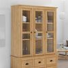 vidaXL Cabinet with Glass Doors BODO Honey Brown
