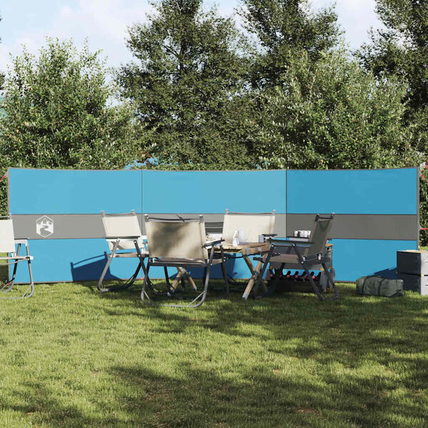 vidaXL Camping Windbreak Blue 490x123 cm Waterproof