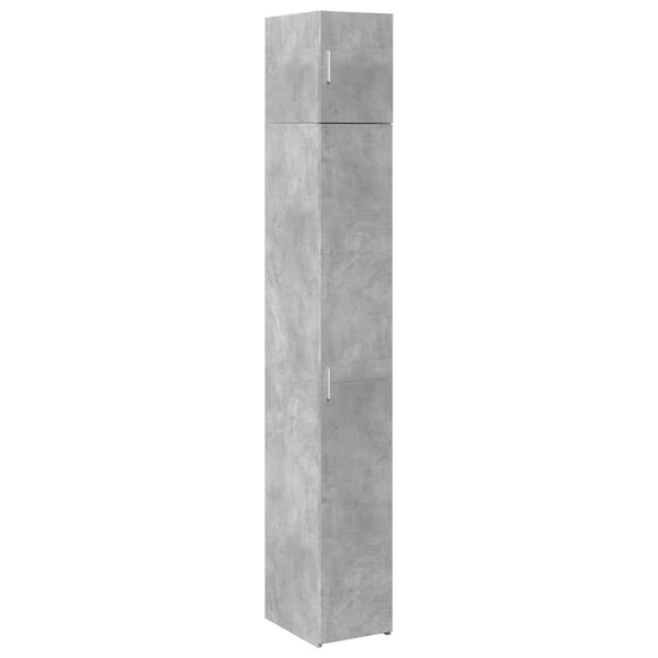 vidaXL Slim Storage Cabinet Concrete Grey 30x42.5x225 cm Engineered Wood