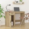 vidaXL Desk Sonoma Oak 100x49x75 cm Engineered Wood