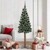 vidaXL Slim Christmas Tree with 300 LEDs Green and White 180 cm