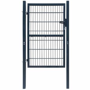 vidaXL 2D Fence Gate (Single) Anthracite Grey 100x160 cm