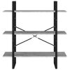 vidaXL Book Cabinet Concrete Grey 100x30x105 cm Engineered Wood