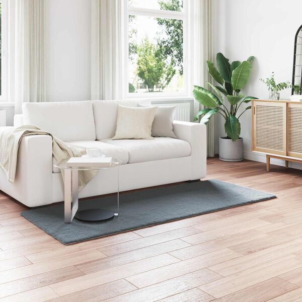 vidaXL Faux Rabbit Fur Rug Olite Anthracite 100 x 200 cm Polyester