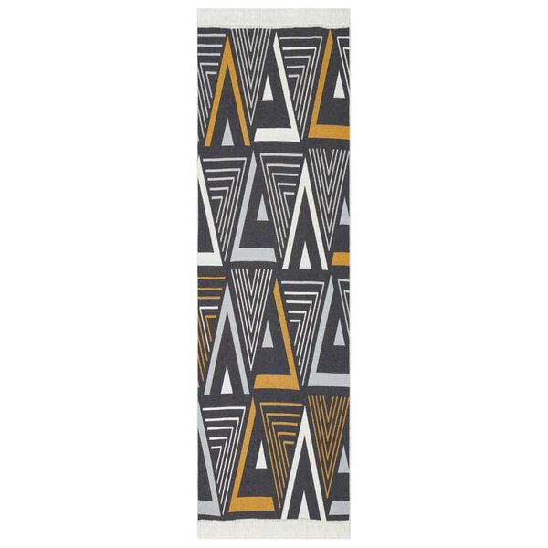 vidaXL Rug Yellow and Grey 80x300 cm Cotton