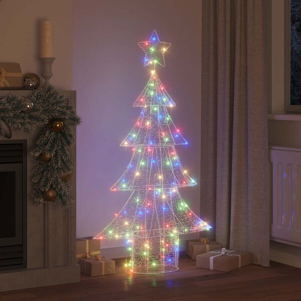 vidaXL Christmas Tree with 160 LEDs Multicolour 150 cm Acrylic