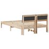 vidaXL Bed frame Brown and dark grey 120 x 190 cm Solid pine wood