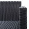 vidaXL Outdoor Furniture Sets Black Poly Rattan