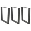 vidaXL Dining Table Legs V-Shape 3 pcs Anthracite 90x(72-73.3) cm Steel
