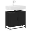 vidaXL Bathroom Sink Cabinet Black 65x33x60 cm Engineered Wood