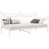 vidaXL Daybed Frame with Headboard White 100 x 190 cm Steel