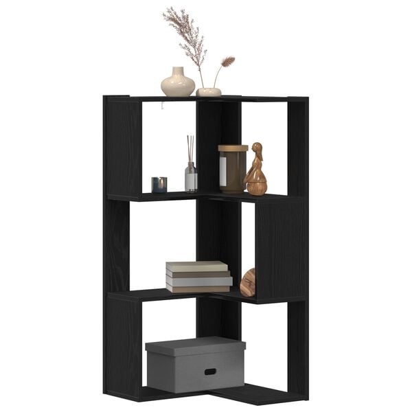 vidaXL Bookcase Black Oak 50 x 50 x102 cm