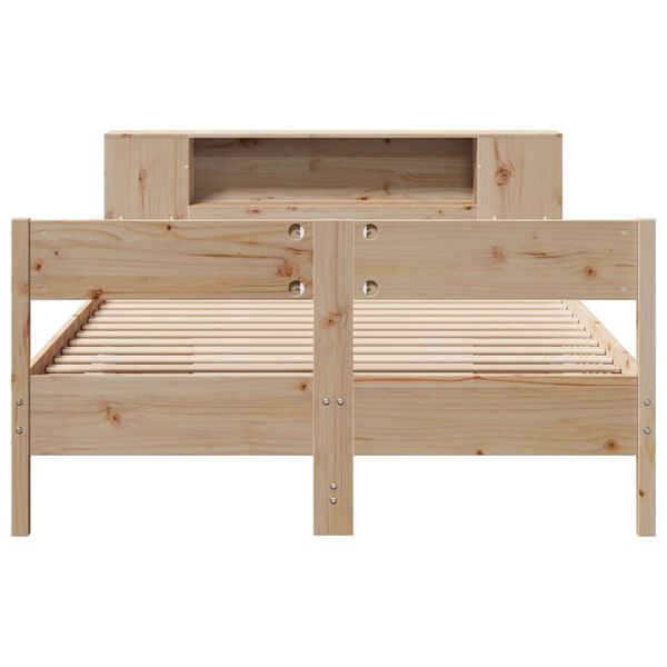 vidaXL Bookcase Bed without Mattress 120x190 cm Small Double Solid Wood Pine