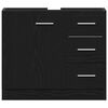 vidaXL Sink Cabinet Black Oak 63x30x54 cm Engineered Wood