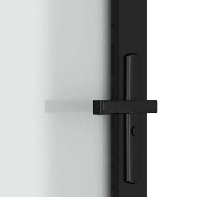 vidaXL Interior Door 93x201.5 cm Black Matt Glass and Aluminium